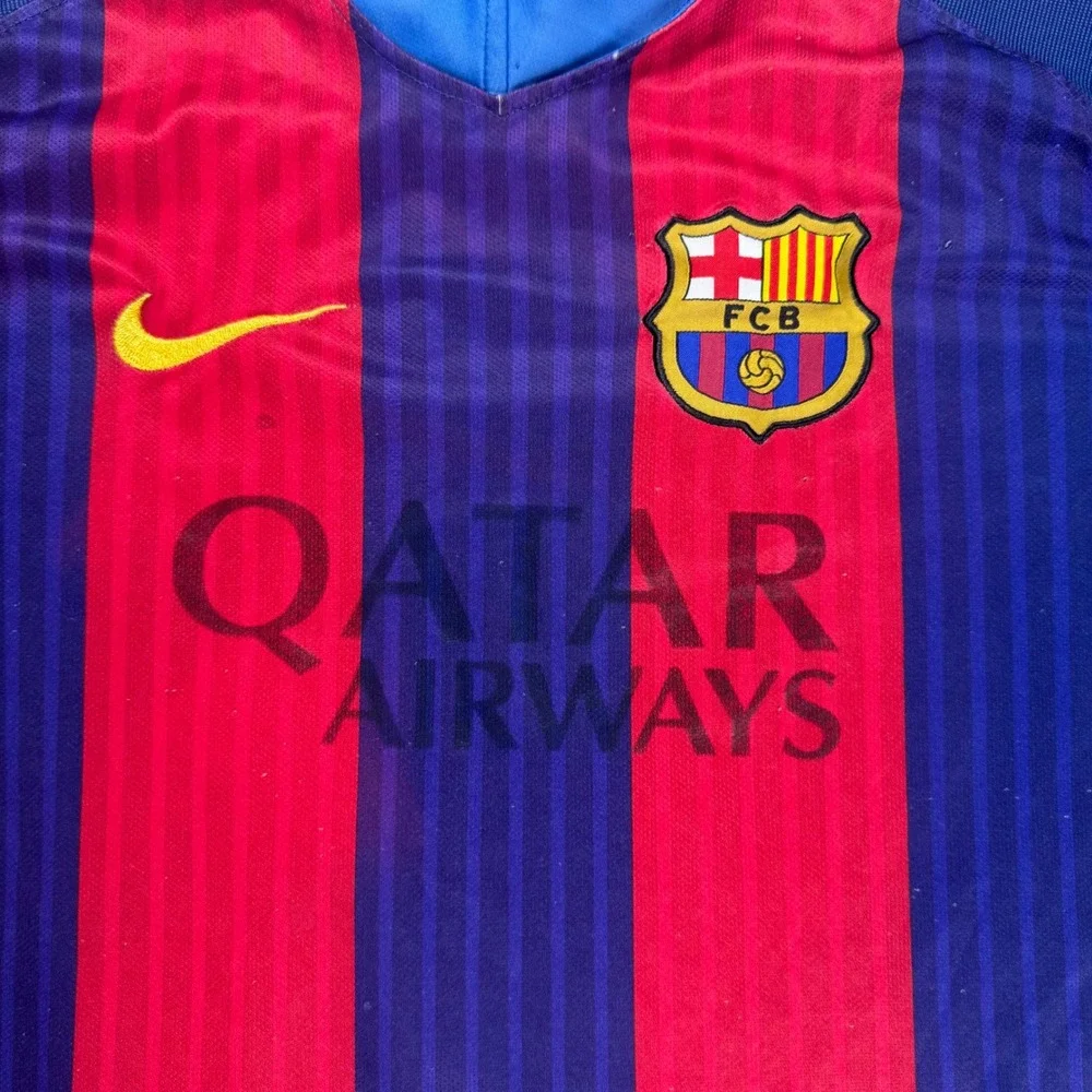 Nike FC Barcelona 2016-17 Home Jersey Qatar Airways Aeroswift Mens Medium‎ M